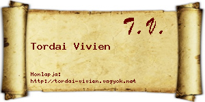 Tordai Vivien névjegykártya